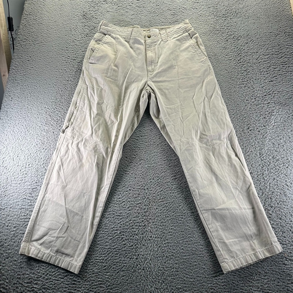 Columbia Pant Mens 34x30 Beige Straight Leg Outdoor Utility Workwear Camping